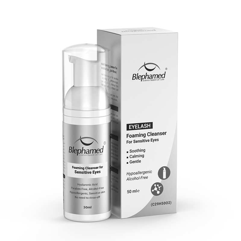 Blephamed-Foaming-Cleanser-for-Sensitive-Eyes فوم پاک کننده پلک و مژه بلفامد